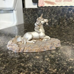 Pewter Unicorn Sculpture